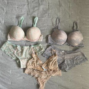 Lingerie Bras and Panties Set Bundle